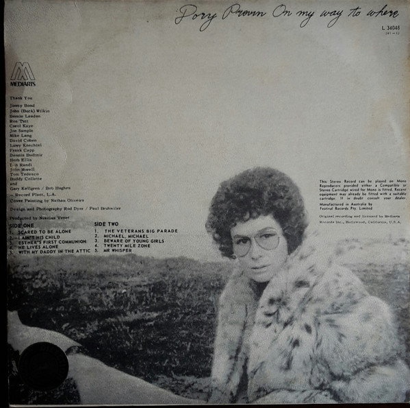 Dory Previn - On My Way To Where - 0 - - United Artists Records - Vinyl 1x LP, Album, Reissue