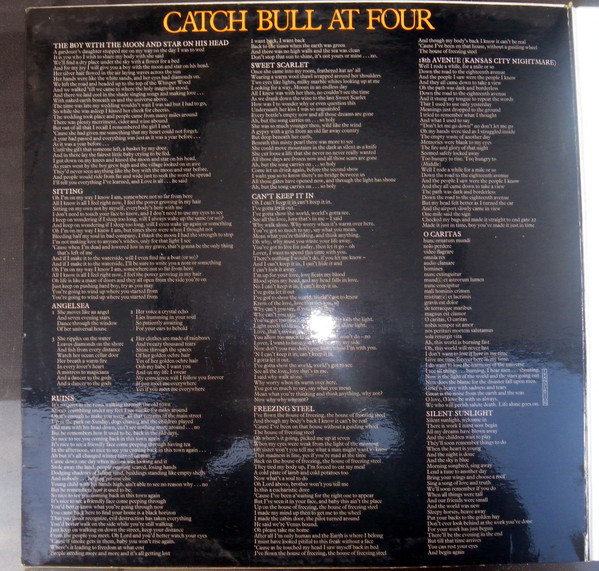 Cat Stevens - Catch Bull At Four, Rock, Acoustic, Folk Rock, 1972 - Island Records, Australia, Vinyl 1x LP, Album Laminated G