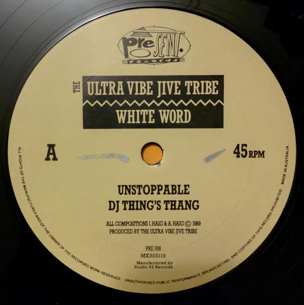 Album cover for White Word by Ultra Vibe Jive Tribe