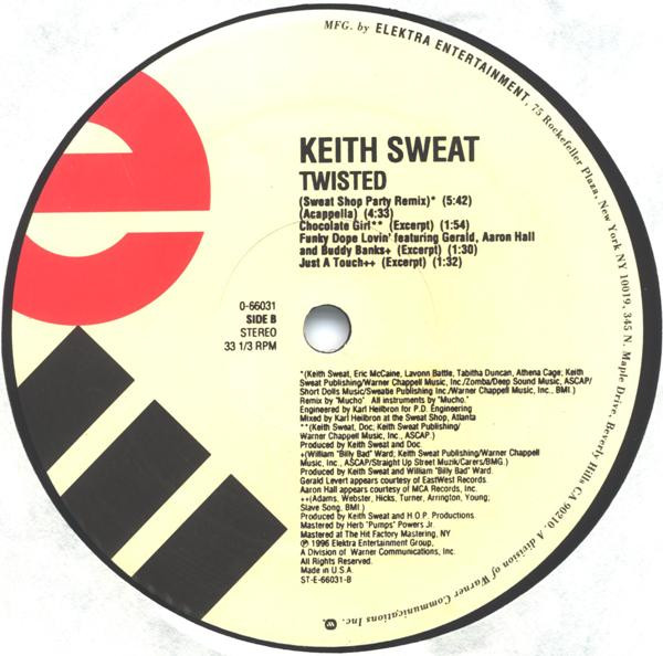 Keith Sweat - Twisted, Funk / Soul, Contemporary R&B, 1996 - Elektra, US, Vinyl 1x 12", 33 ⅓ RPM