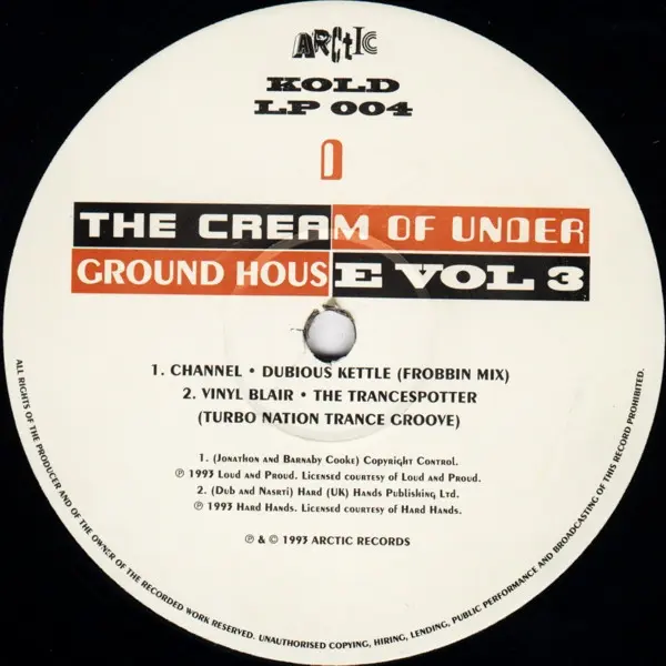 Various - The Cream Of Underground House Vol 3, Electronic, House, 1994 - Arctic (6), UK, Vinyl 2x LP, Compilation