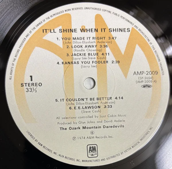 Album cover for It'll Shine When It Shines by Ozark Mountain Daredevils, The