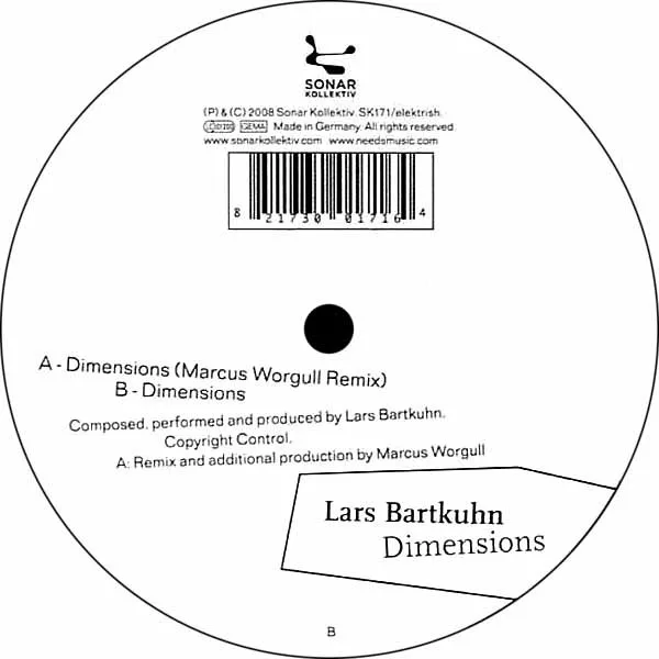 Album cover for Dimensions by Lars Bartkuhn