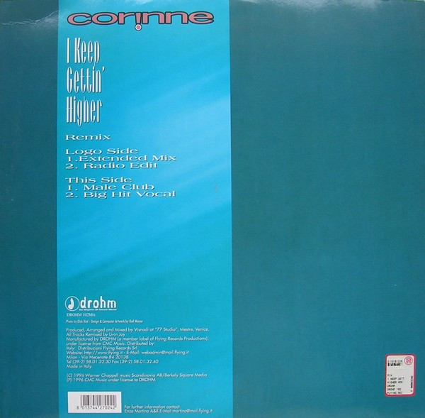 Album cover for I Keep Gettin' Higher Remix by Corinne