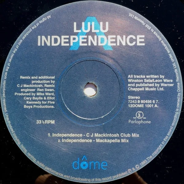 Album cover for Independence (Brothers In Rhythm and CJ Mackintosh Mixes) by Lulu