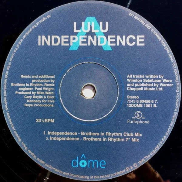 Album cover for Independence (Brothers In Rhythm and CJ Mackintosh Mixes) by Lulu