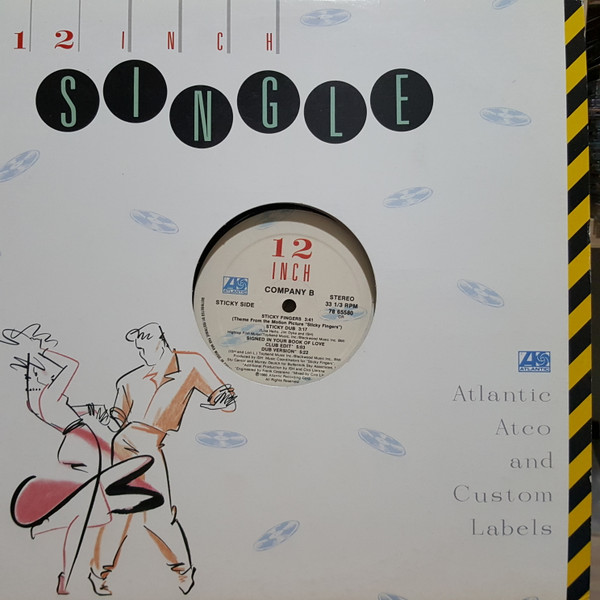 Company B - Signed In Your Book Of Love / Sticky Fingers, Electronic, Electro, House, 1988 - Atlantic, Canada, Vinyl 1x 12", 