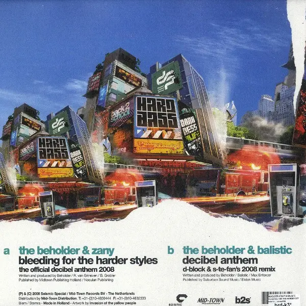 Beholder, The & DJ Zany - Bleeding For The Harder Styles, Electronic, Hardstyle, 2008 - Seismic Special, Netherlands, Vinyl 1
