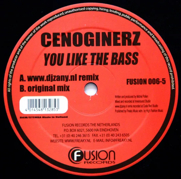 Album cover for You Like The Bass by Cenoginerz