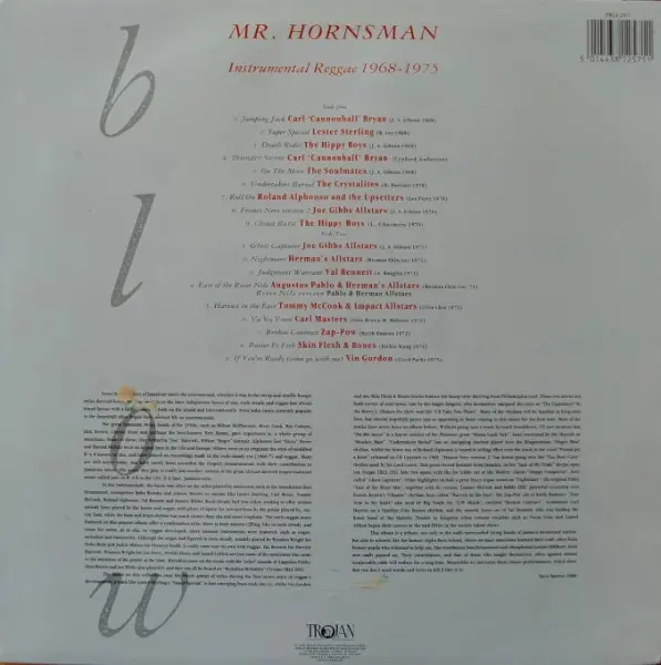 Various - Blow Mr. Hornsman (Instrumental Reggae 1968-1975), Reggae, Reggae, 1988 - Trojan Records, UK, Vinyl 1x LP, Compilat
