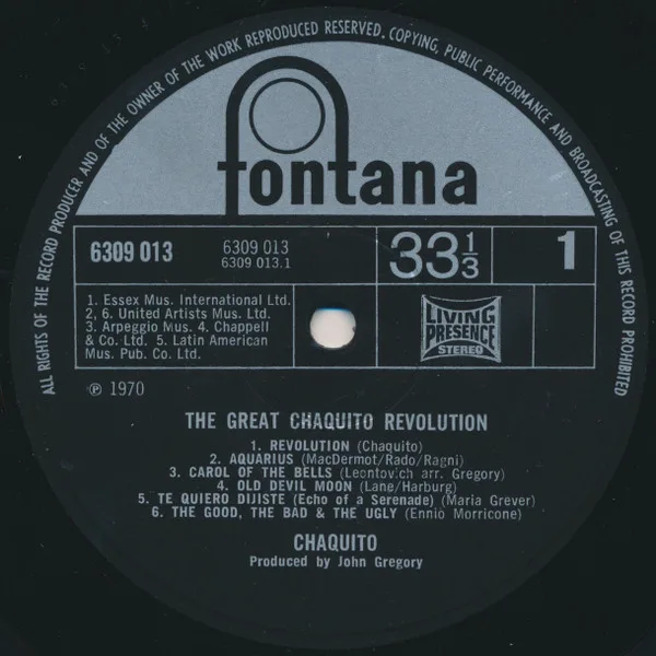 Album cover for The Great Chaquito Revolution by Chaquito