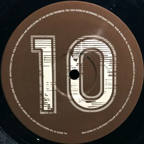 60 Minute Man & DJ Touch - Ten Love EP, Electronic, Drum n Bass, 2003 - Intercom Recordings, UK, Vinyl 2x 12", EP, 45 RPM