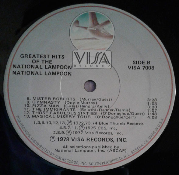 National Lampoon - Greatest Hits Of The National Lampoon, Blues, Non-Music, Pop, Rock, Stage & Screen, Comedy, Parody, 1978 -