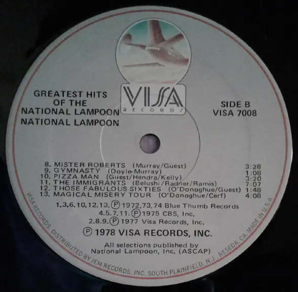 National Lampoon - Greatest Hits Of The National Lampoon, Blues, Non-Music, Pop, Rock, Stage & Screen, Comedy, Parody, 1978 -