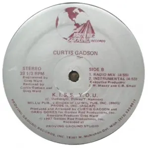 Curtis Gadson - K. I. S. S.  Y. O. U., Funk / Soul, Boogie, Soul, 1987 - Proving Ground Records, US, Vinyl 1x 12", 33 ⅓ RPM, 