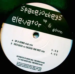 Spacejockeys - Elevator (Up & Down), Electronic, Progressive Trance, 2002 - Titty Twister, Germany, Vinyl 1x 12"