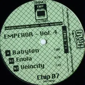 Emperor - Vol. 4, Electronic, Hard Trance, 1997 - Trance Chip, Germany, Vinyl 1x 12", 33 ⅓ RPM, 45 RPM