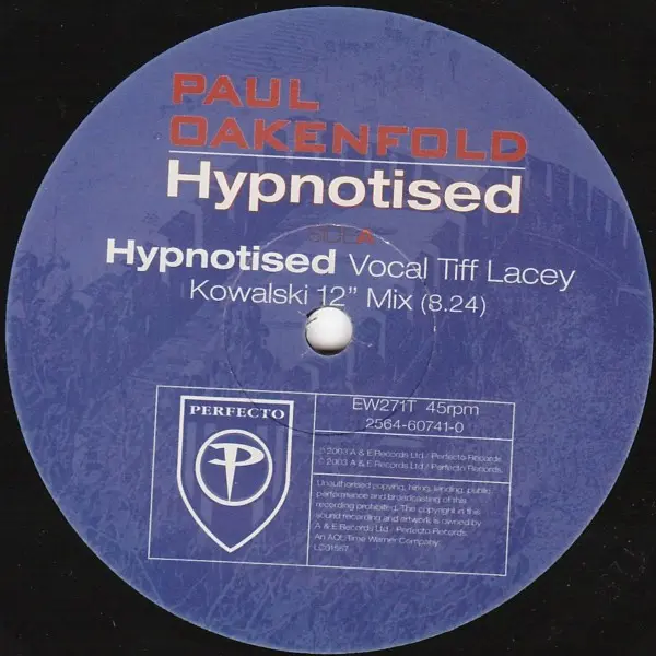 Paul Oakenfold - Hypnotised, Electronic, Trance, 2003 - EastWest, UK, Vinyl 1x 12", 33 ⅓ RPM