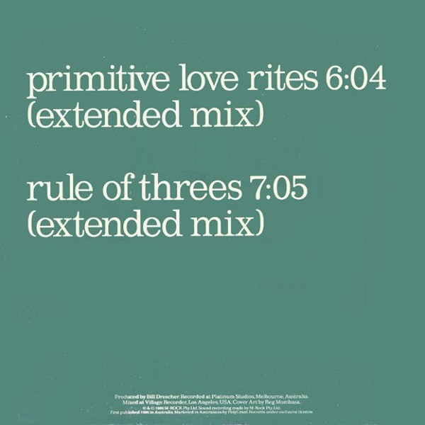 Mondo Rock - Primitive Love Rites, Rock, Pop Rock, 1986 - Polydor, Australia, Vinyl 1x 12", Single