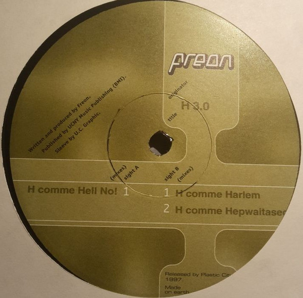 Freon - H 3.0, Electronic, House, 1997 - Plastic City America, US, Vinyl 1x 12"