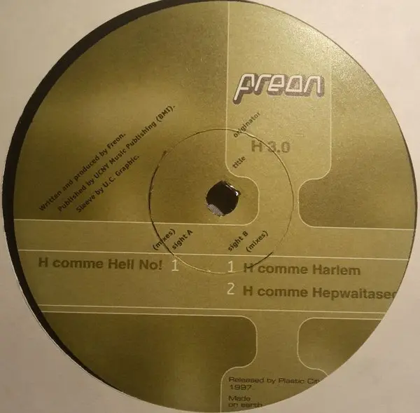 Freon - H 3.0, Electronic, House, 1997 - Plastic City America, US, Vinyl 1x 12"