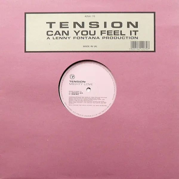 Tension - Can You Feel It, Electronic, Garage House, 1997 - Azuli Records, UK, Vinyl 1x 12", 33 ⅓ RPM