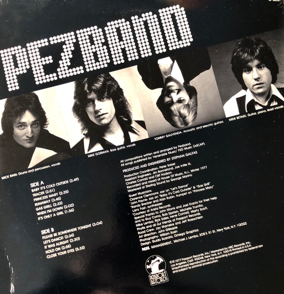 Pezband - Pezband - 1977 - Pop Rock, Power Pop - Passport Records - Vinyl 1x LP, Album, Stereo Santa Maria Pressing