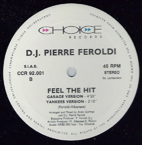 Album cover for Feel The Hit by Pierre Feroldi