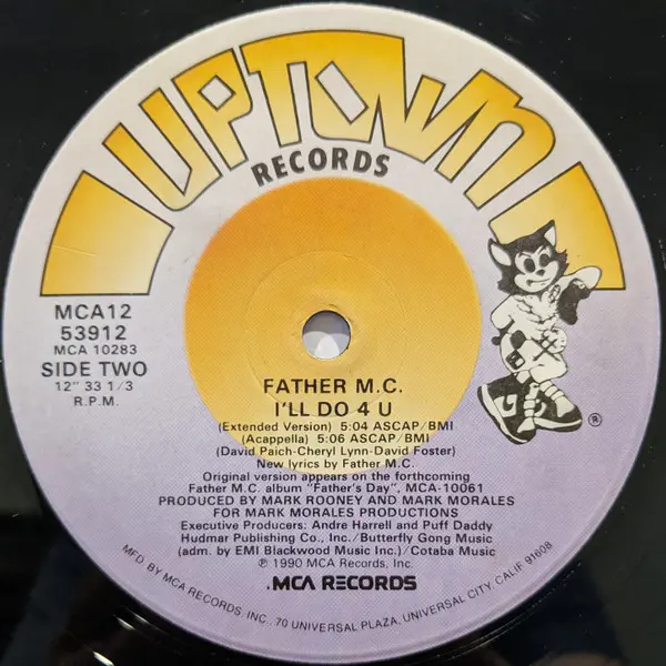Father MC - I'll Do 4 U, Funk / Soul, Hip Hop, Contemporary R&B, 1990 - MCA Records, Uptown Records, US, Vinyl 1x 12", Single