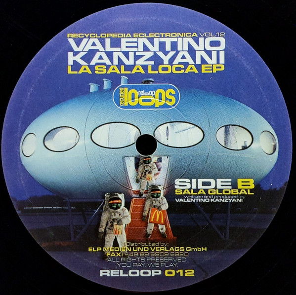 Valentino Kanzyani - La Sala Loca EP, Electronic, Techno, Tribal, 2004 - Recycled Loops, UK, Vinyl 1x 12", 45 RPM, EP