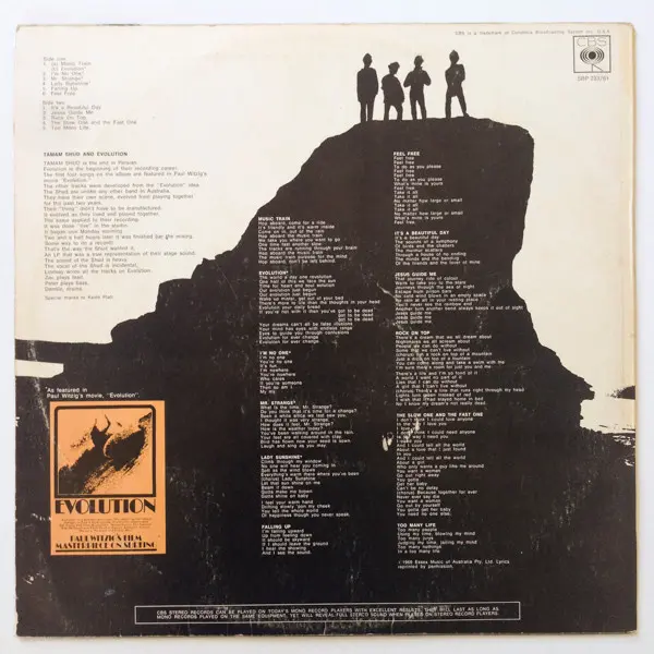 Tamam Shud - Evolution, Rock, Stage & Screen, Hard Rock, Psychedelic Rock, 1969 - CBS, Australia, Vinyl 1x LP, Album