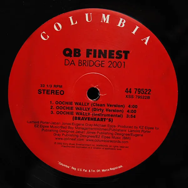 QB Finest - Da Bridge 2001 / Oochie Wally, Hip Hop, 2000 - Columbia, US, Vinyl 1x 12"