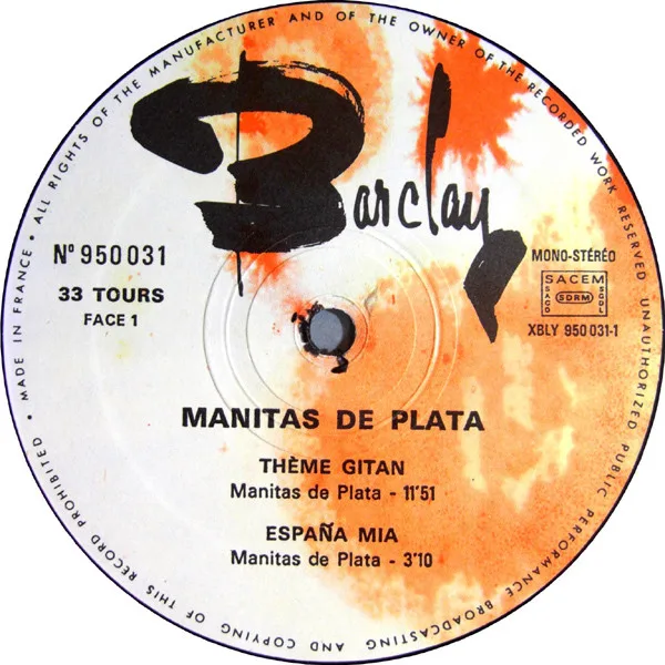 Album cover for Manitas De Plata by Manitas De Plata