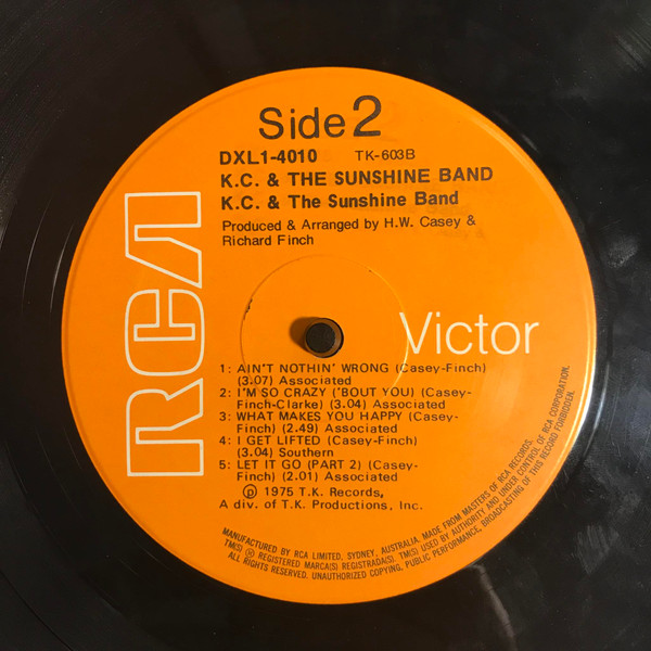 KC & The Sunshine Band - KC And The Sunshine Band, Funk / Soul, Disco, 1975 - RCA Victor, Australia, Vinyl 1x LP, Album