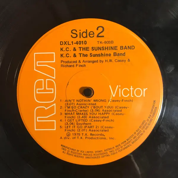 KC & The Sunshine Band - KC And The Sunshine Band, Funk / Soul, Disco, 1975 - RCA Victor, Australia, Vinyl 1x LP, Album