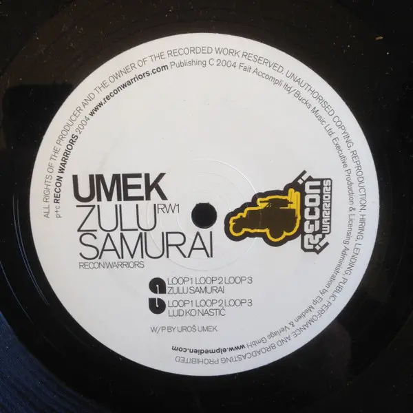 Album cover for Zulu Samurai by Umek