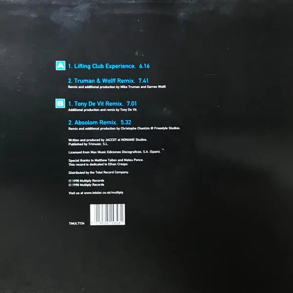 O.R.G.A.N. - To The World, Electronic, House, Trance, 1998 - Multiply Records, UK, Vinyl 1x 12", 33 ⅓ RPM