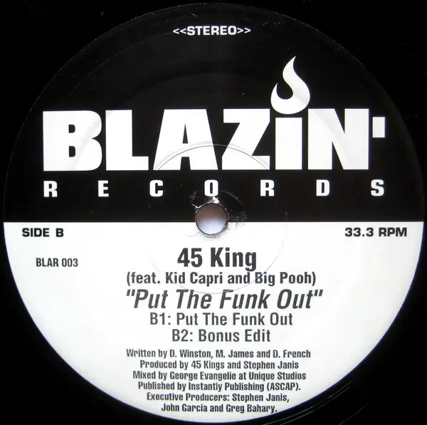 45 King, The - Lati Rocks The Bells - 2001 - - Blazin' Records - Vinyl 1x 12", 33 ⅓ RPM