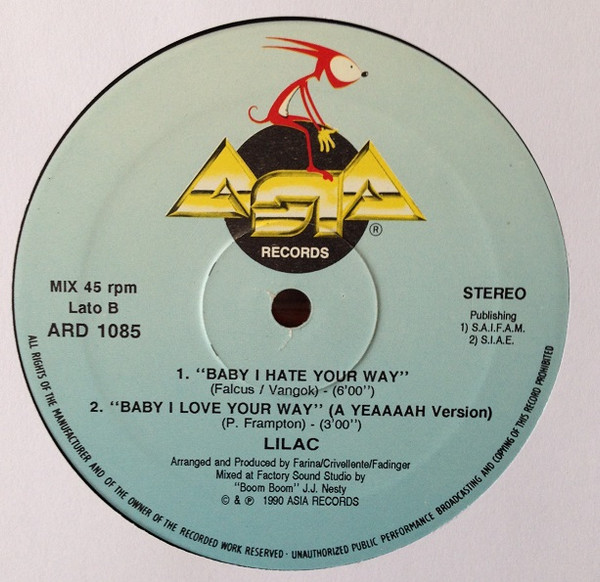 Album cover for Baby I Love Your Way by Lilac