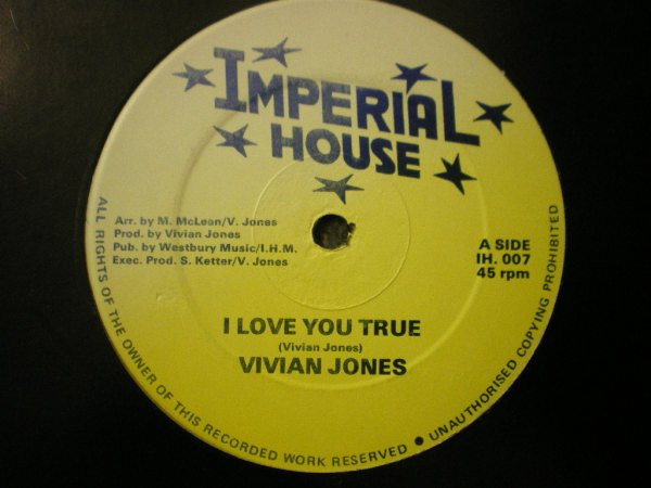 Vivian Jones - Tell Me Why - 1992 - Dancehall - Imperial House (2) - Vinyl 1x 12", 45 RPM