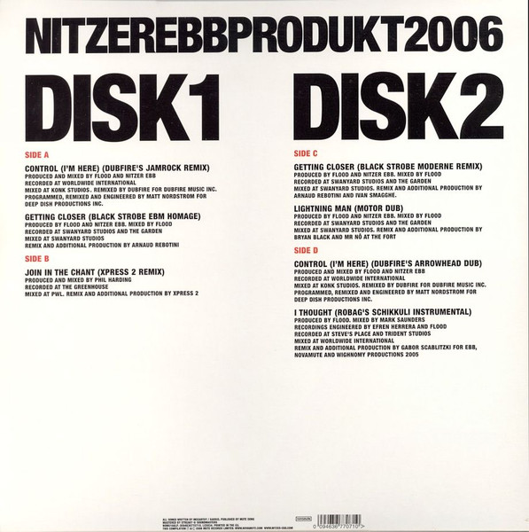 Nitzer Ebb - Body Rework Remixes, Electronic, EBM, Tech House, Techno, 2006 - NovaMute, UK, Vinyl 2x LP, Compilation