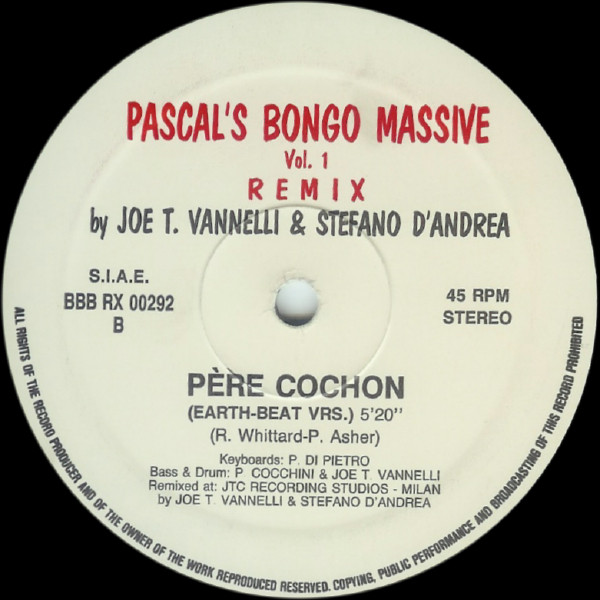 Pascal's Bongo Massive - Vol. 1 (Remix by Joe T Vannelli And Stefano D'Andrea), Electronic, Latin, House, Latin, Tribal House
