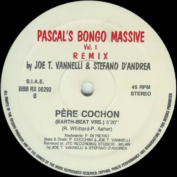 Pascal's Bongo Massive - Vol. 1 (Remix by Joe T Vannelli And Stefano D'Andrea), Electronic, Latin, House, Latin, Tribal House