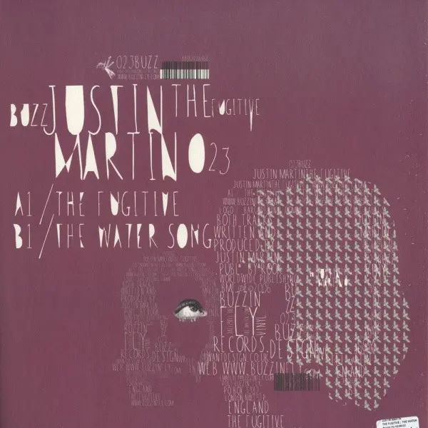 Justin Martin - The Fugitive, Electronic, Deep House, Electro, 2006 - Buzzin' Fly Records, UK, Vinyl 1x 12", 45 RPM