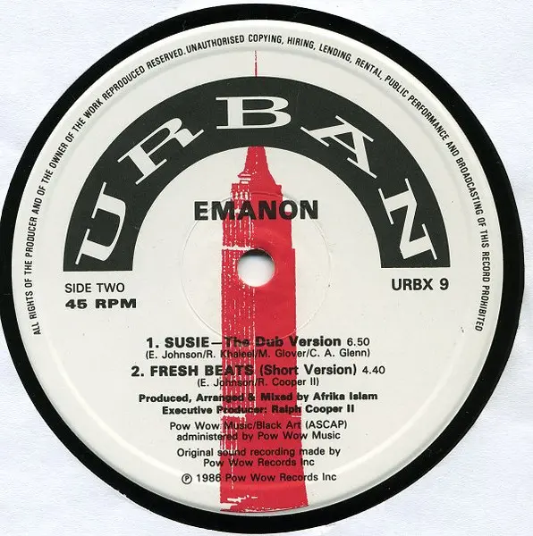 Emanon (2) - Fresh Beats, Hip Hop, Electro, 1986 - Urban (2), UK, Vinyl 1x 12", 45 RPM