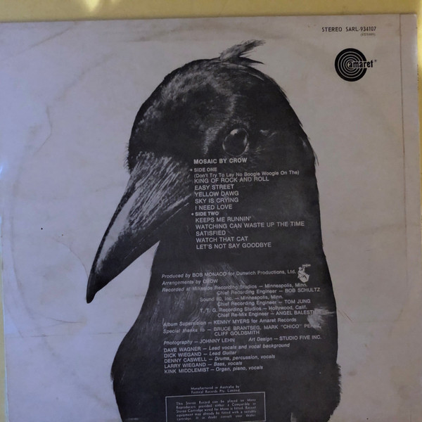Crow (4) - Mosaic - 1971 -Blues Rock, Hard Rock -Amaret -Vinyl 1x LP, Album