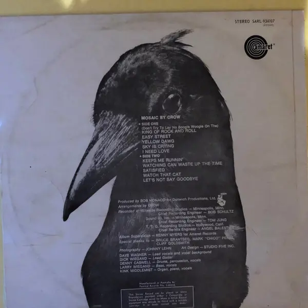 Crow (4) - Mosaic - 1971 -Blues Rock, Hard Rock -Amaret -Vinyl 1x LP, Album