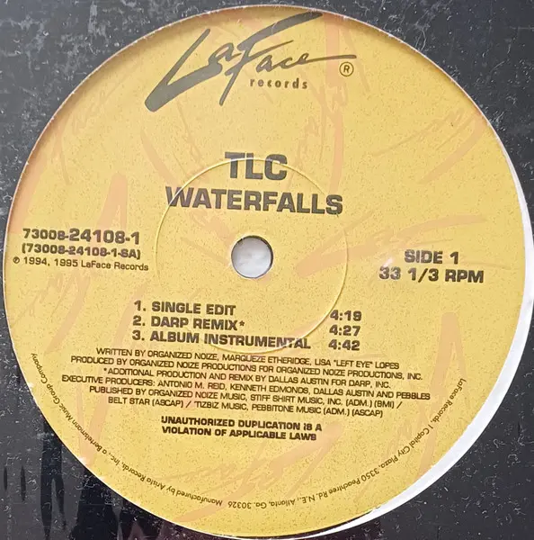 Album cover for Waterfalls by TLC