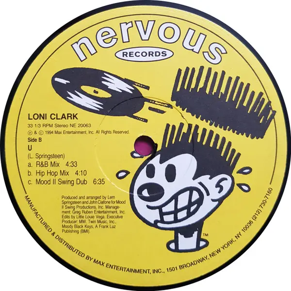 Loni Clark - U, Electronic, Hip Hop, Contemporary R&B, Deep House, Hip Hop, House, 1994 - Nervous Records, US, Vinyl 1x 12", 