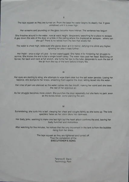 Album cover for Executioner's Song by Technology Park